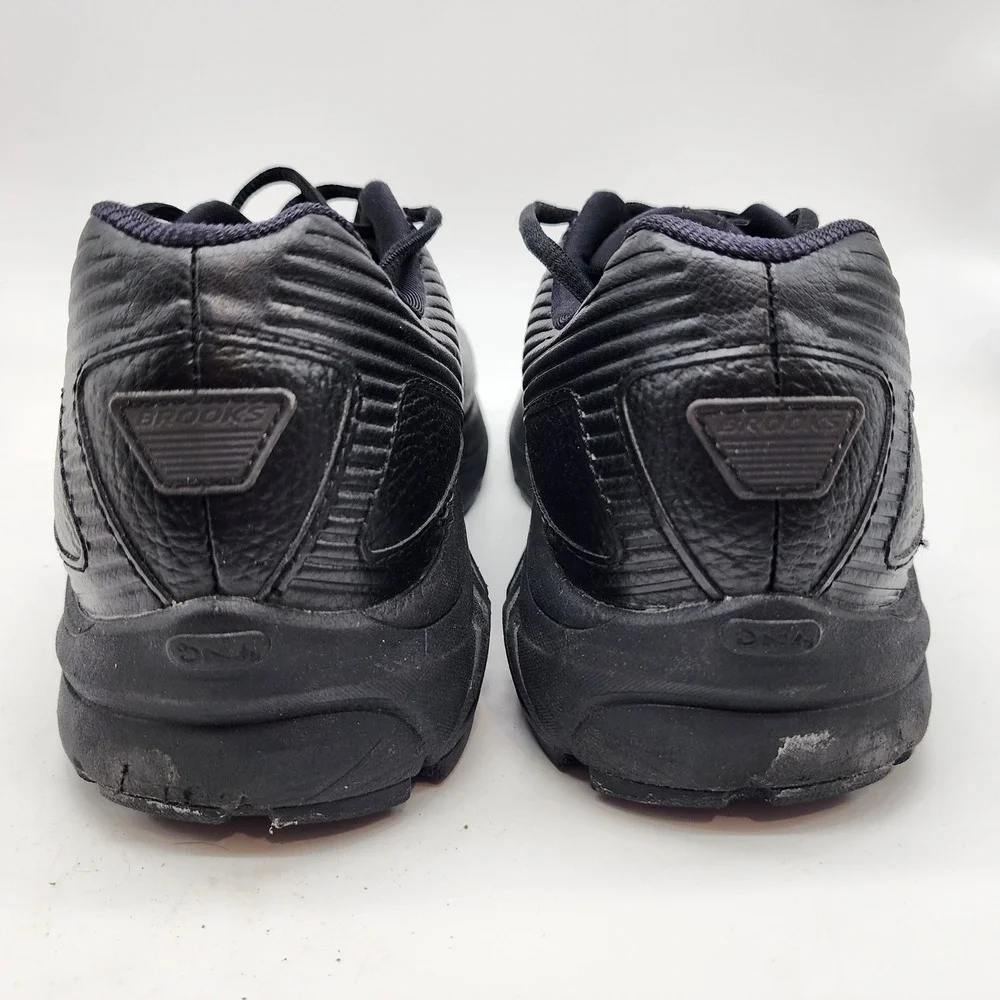 Brooks Addiction Walker 2 Sneakers Women's 10 Black Leather Walking Shoes